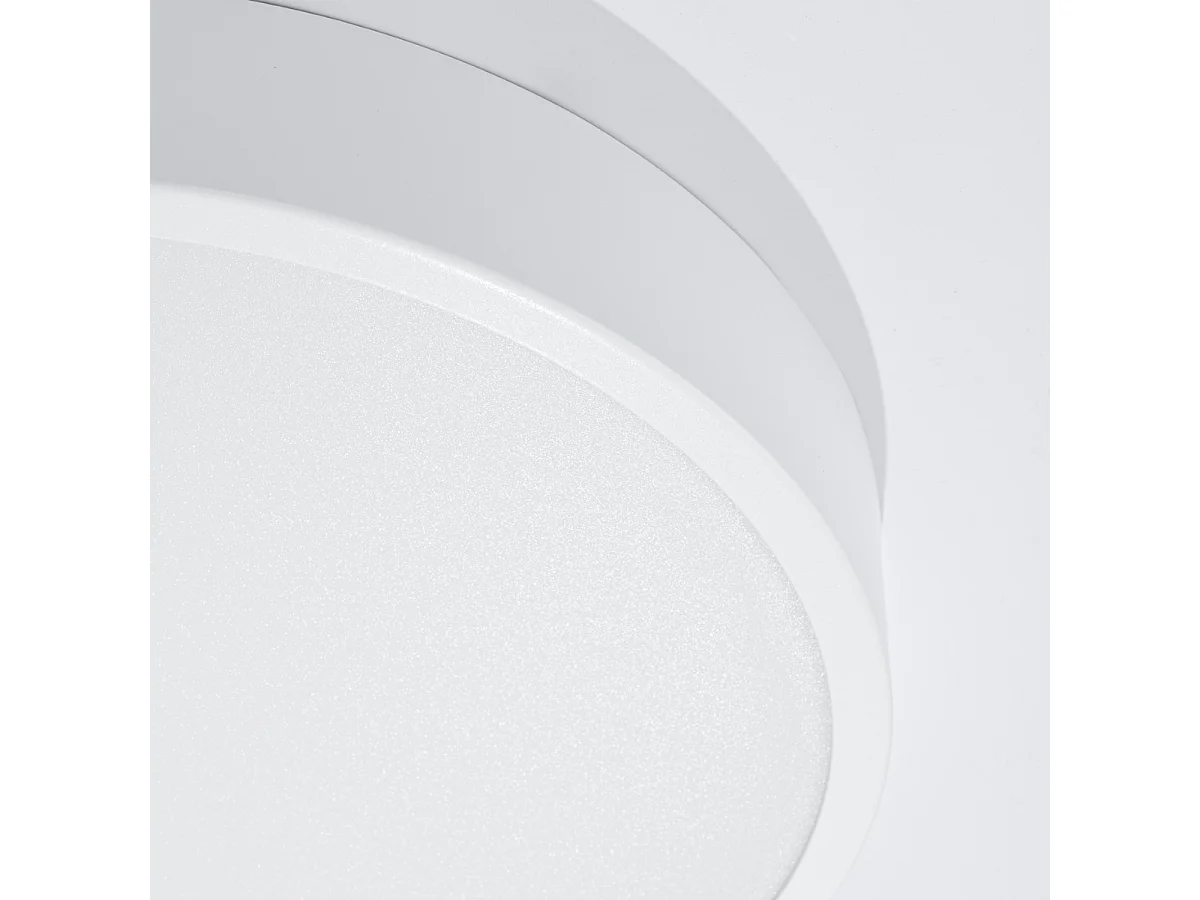 Plafonniers Onyx Minimaliste En Aluminium - 1 Sources Lumineuses - L.40 X H.6 Cm - Blanc
