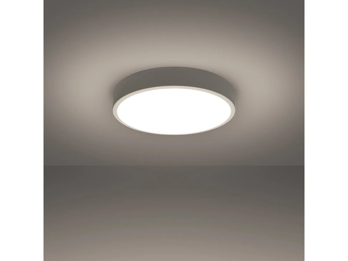 Lampada da soffitto ONYX minimalista di alluminio - 1 sorgenti luminose - L.40 x A.6 cm - bianco
