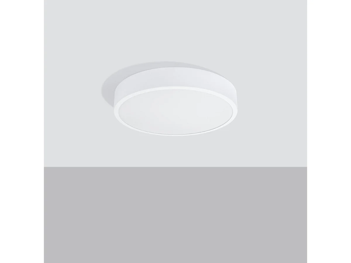 Lampada da soffitto ONYX minimalista di alluminio - 1 sorgenti luminose - L.40 x A.6 cm - bianco