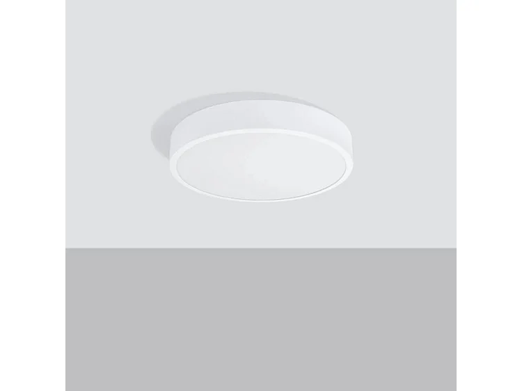 Lampade Da Soffitto Onyx Minimalista Di Alluminio - 1 Sorgenti Luminose - L.40 X A.6 Cm - Bianco