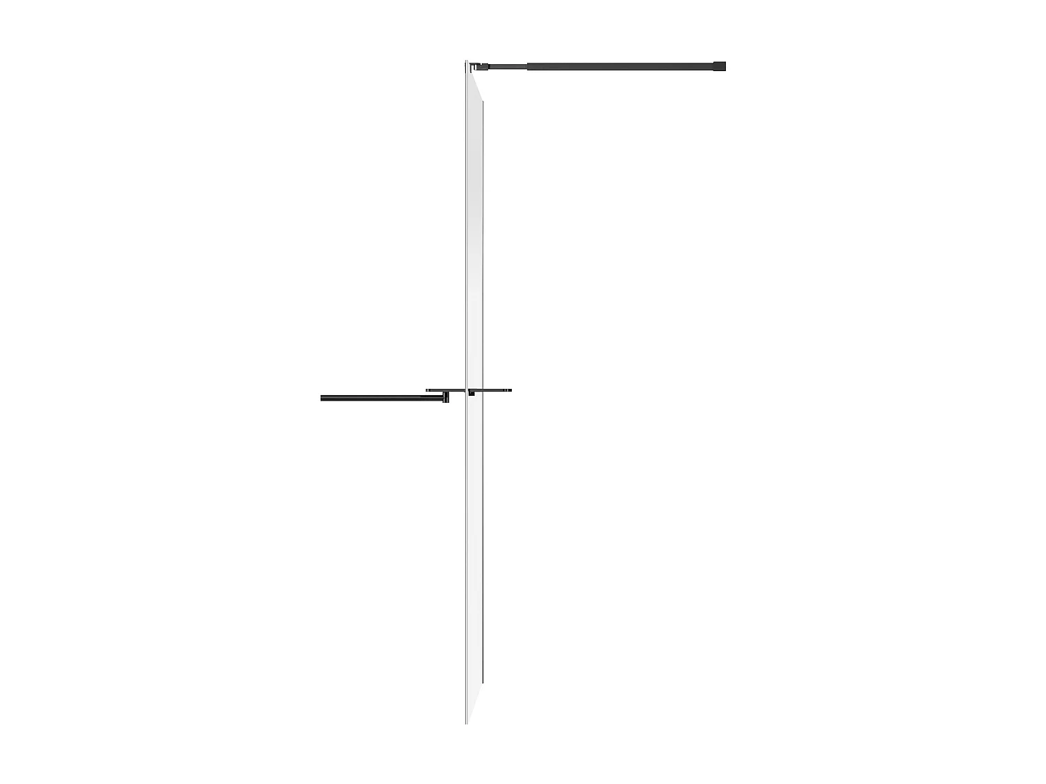 Painel de duche de estilo italiano bruma com toalheiro e prateleiras 120x200 cm preto fosco - POMARO