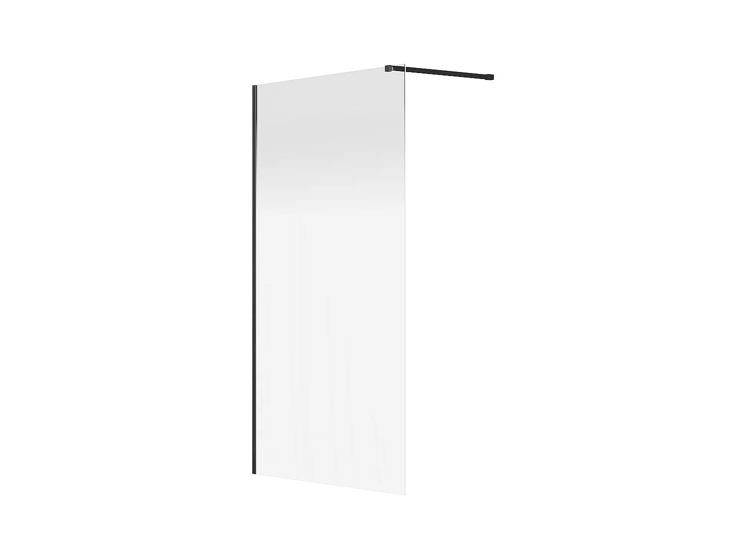 Mampara de ducha - 120 x 200 cm - Negro mate - POMARO