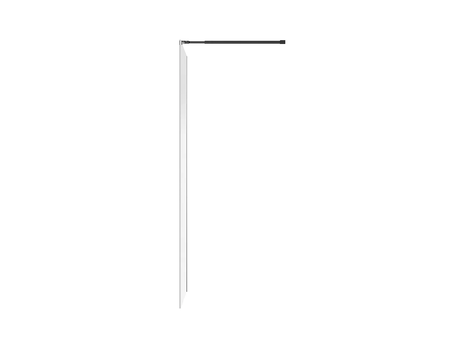 Mampara de ducha - 120 x 200 cm - Negro mate - POMARO