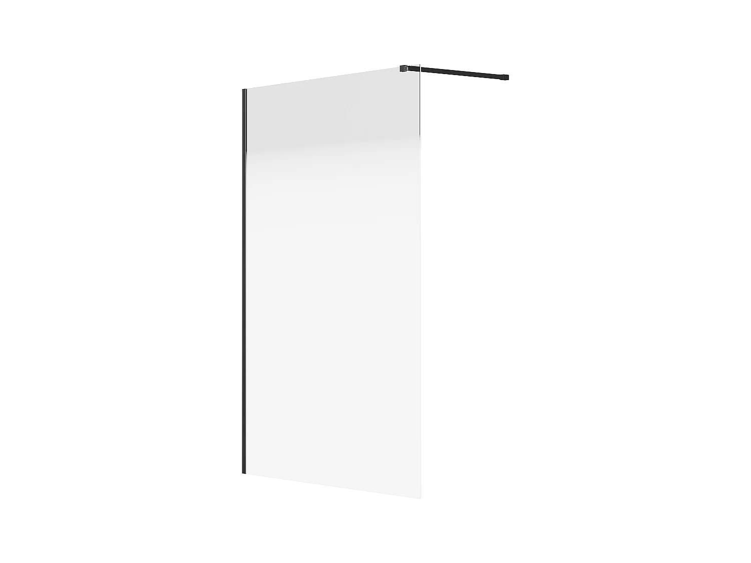 Mampara de ducha tipo italiano - 140 x 200 cm - Negro mate - POMARO