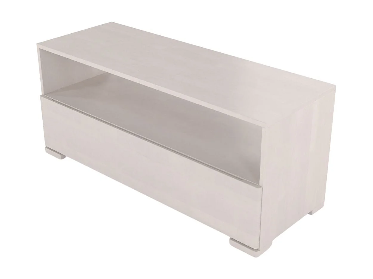 Meuble TV en bois de hêtre Visby Sandema / blanc