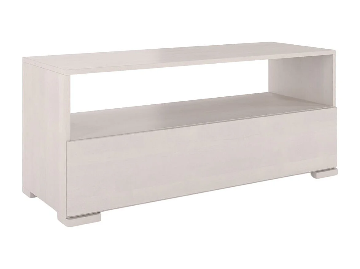 Meuble TV en bois de hêtre Visby Sandema / blanc