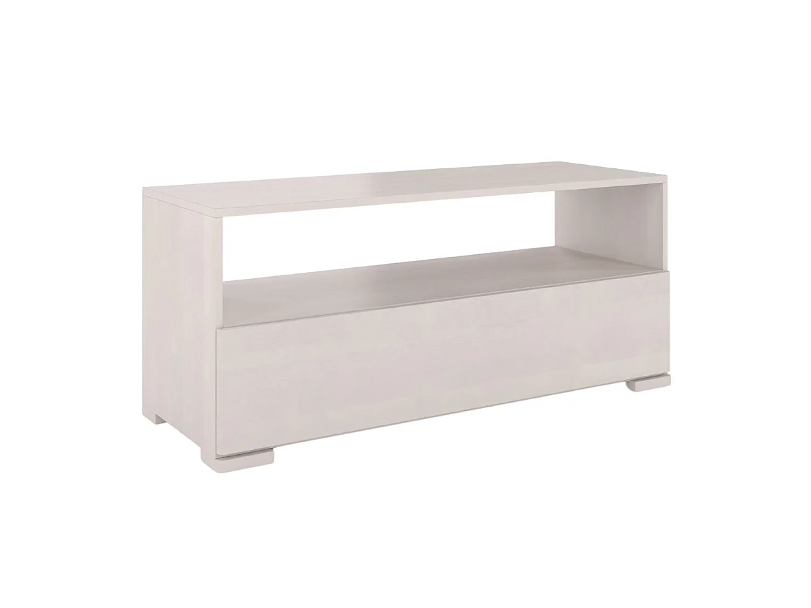 Massivholz-tv-schrank Sandema, buche - lackiert, weiß