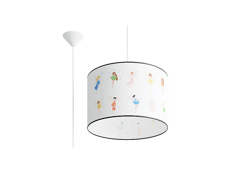 Pendelleuchten Wróżki Modern Aus  Pvc - 1 Lichtquellen - L.40 X H. Cm - Mehrfarben