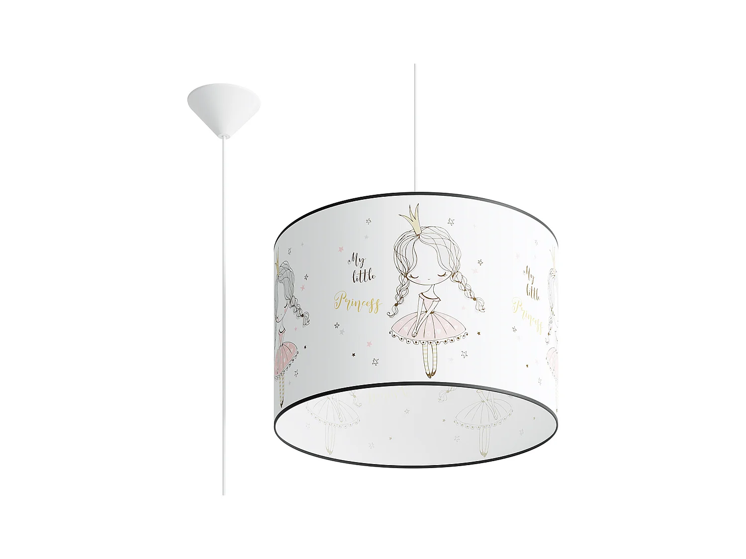 Lampes Suspendues Princess Moderne En Pvc - 1 Sources Lumineuses - L.40 X H.95 Cm - Multicolore