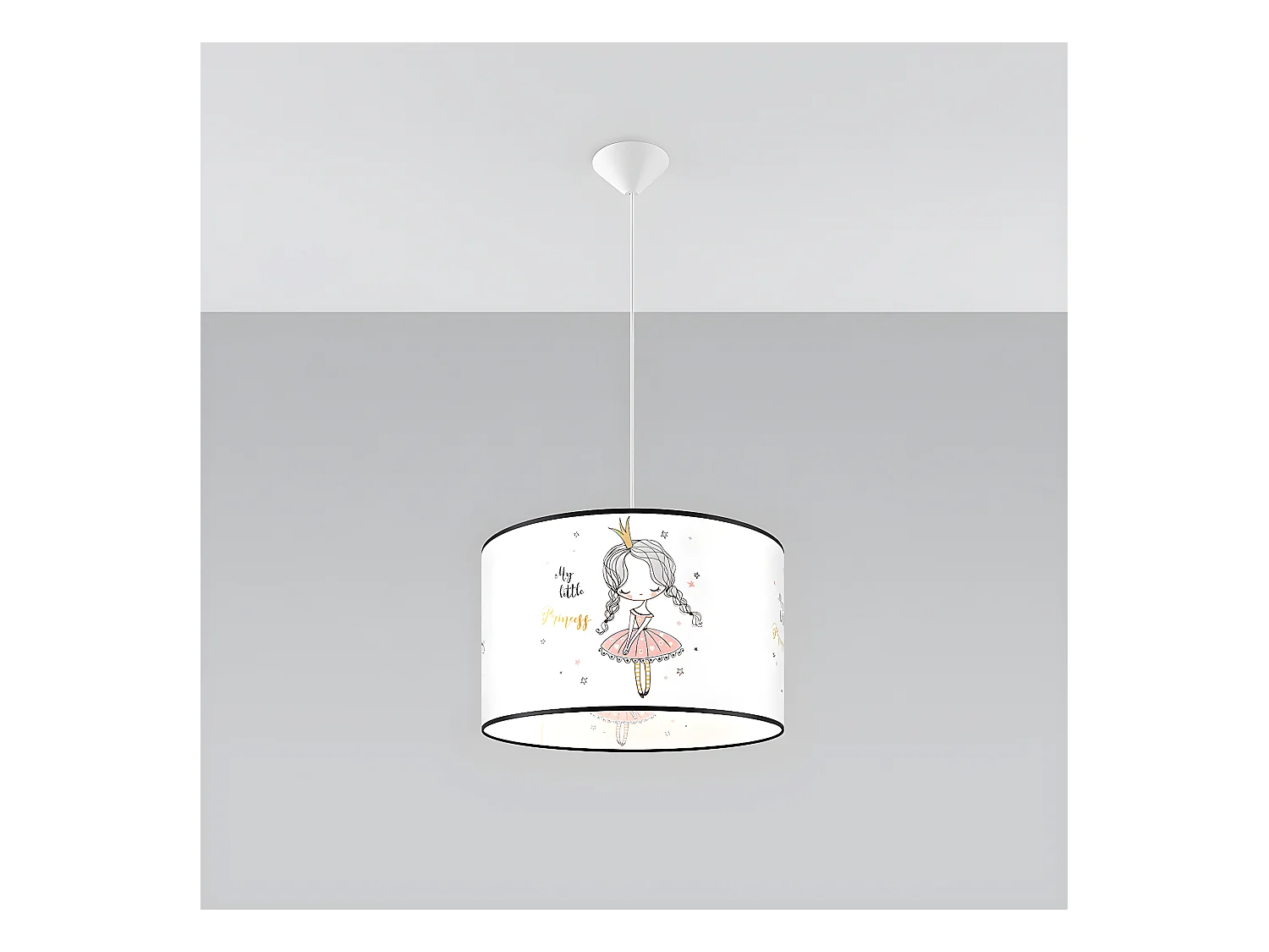 Lámparas Colgantes Princess Moderno De Cloruro De Polivinilo - 1 Fuentes Luminosas - L.40 X A.95 Cm - Multicolor
