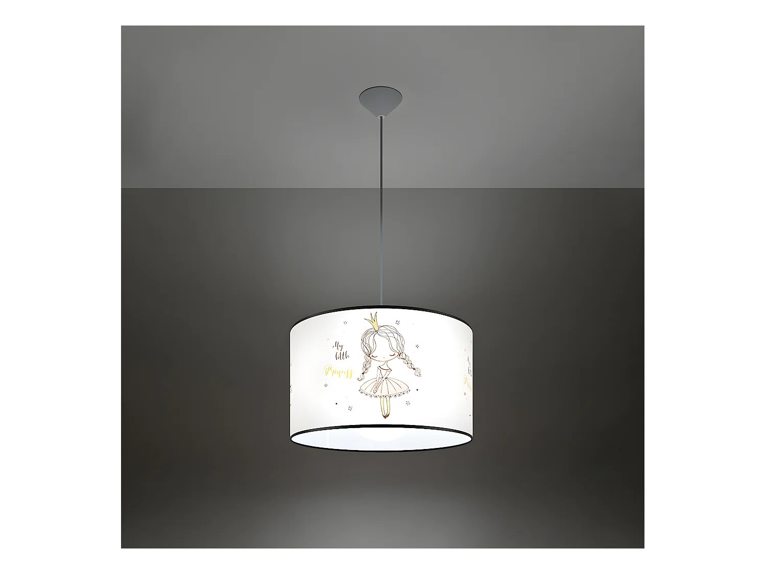 Lámparas Colgantes Princess Moderno De Cloruro De Polivinilo - 1 Fuentes Luminosas - L.40 X A.95 Cm - Multicolor