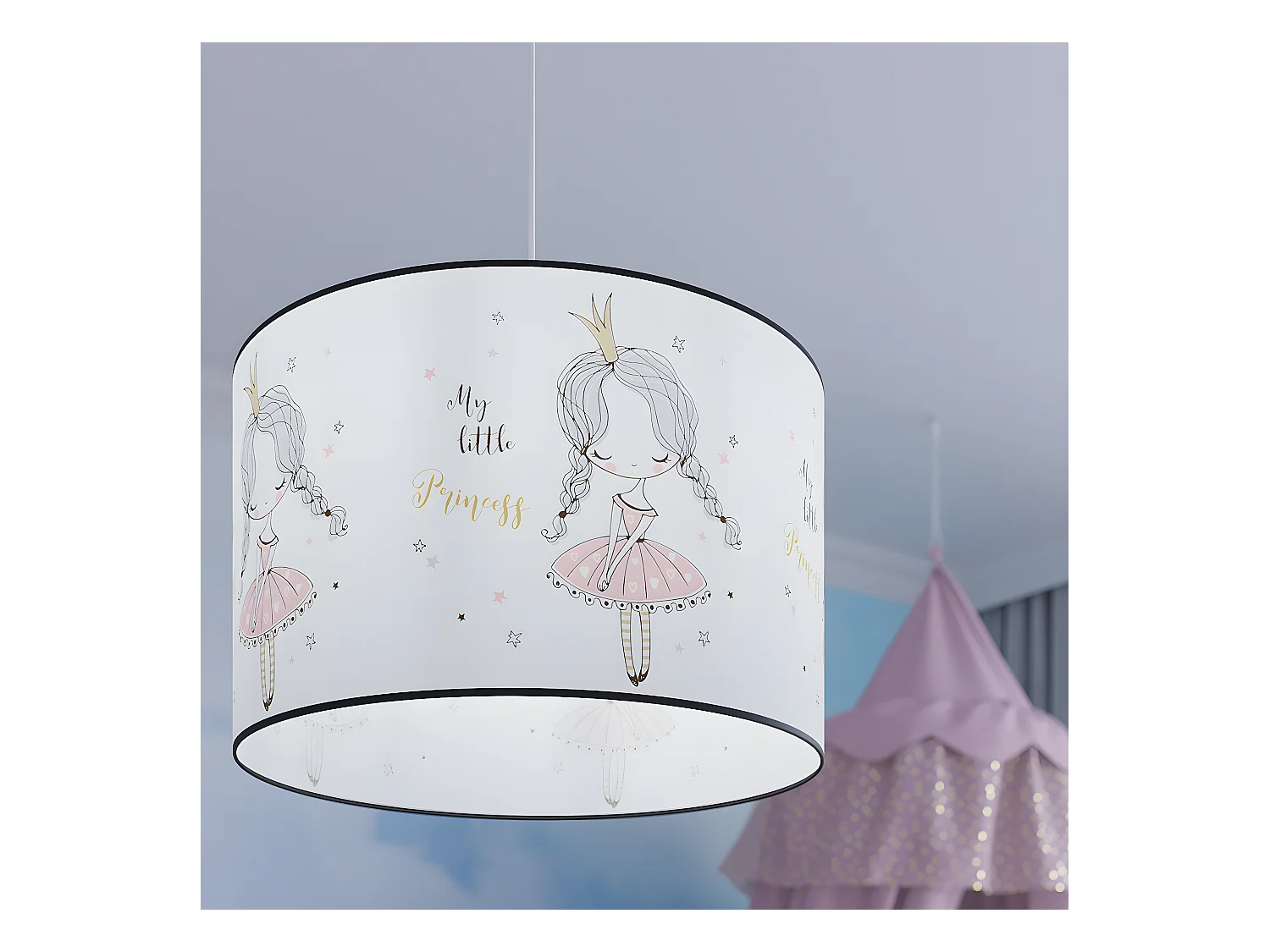 Lámparas Colgantes Princess Moderno De Cloruro De Polivinilo - 1 Fuentes Luminosas - L.40 X A.95 Cm - Multicolor