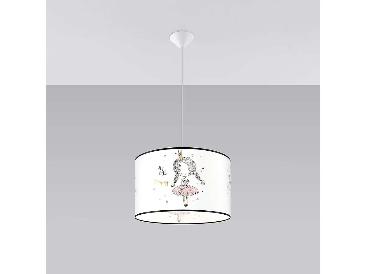 Lampe Suspendues Princess Moderne En Pvc - 1 Sources Lumineuses - L.40 X H.95 Cm - Multicolore