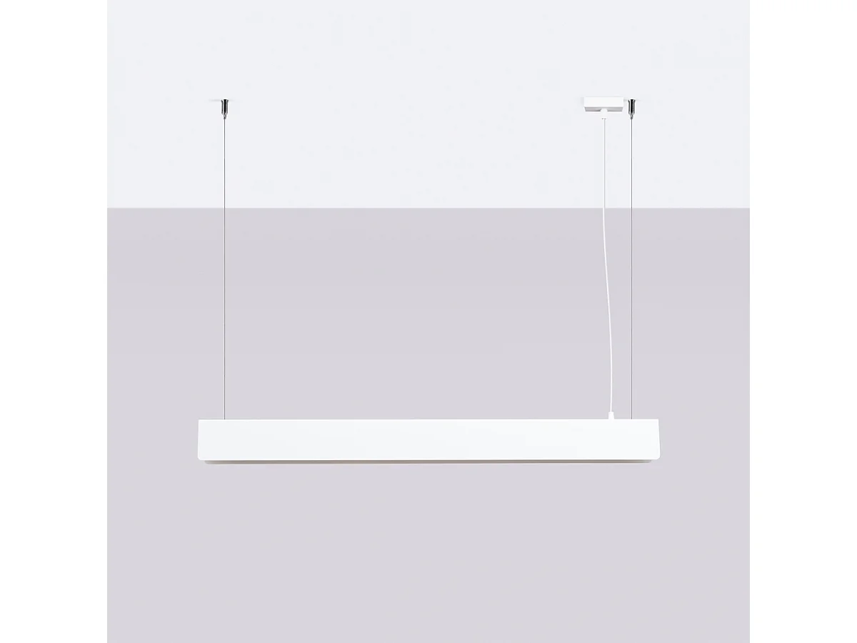 Pendelleuchten Spark Modern Aus  Stahl - 1 Lichtquellen - L.100 X H. Cm - Weiß