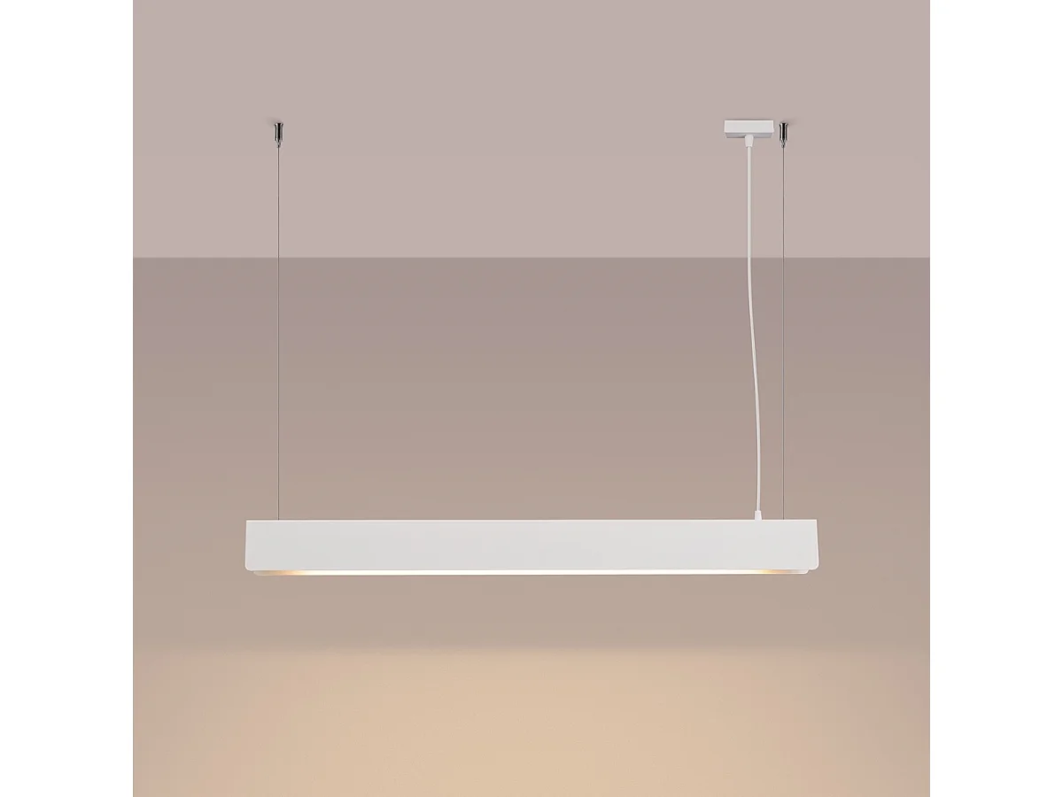 Pendelleuchten Spark Modern Aus  Stahl - 1 Lichtquellen - L.100 X H. Cm - Weiß