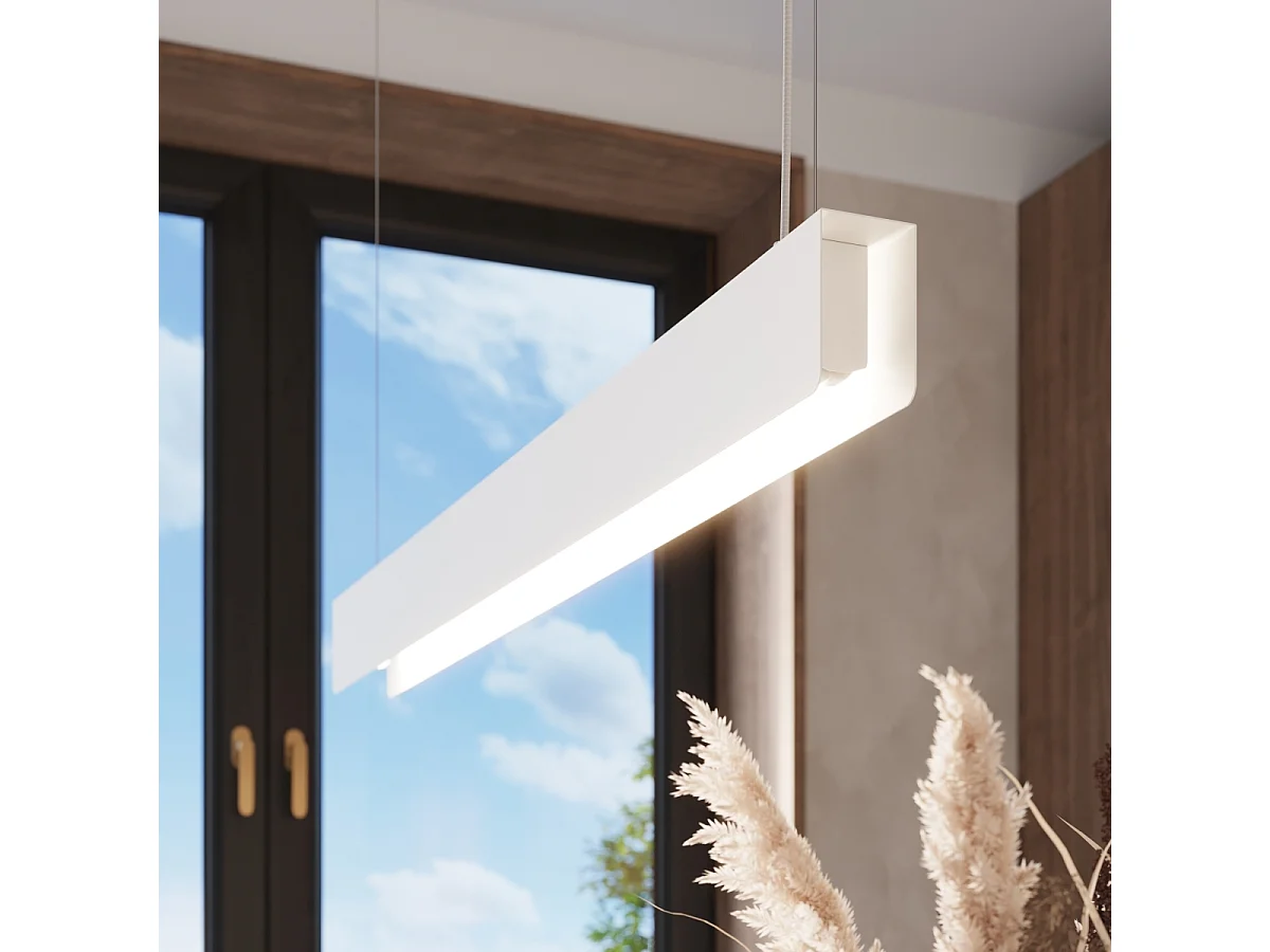 Pendelleuchten Spark Modern Aus  Stahl - 1 Lichtquellen - L.100 X H. Cm - Weiß