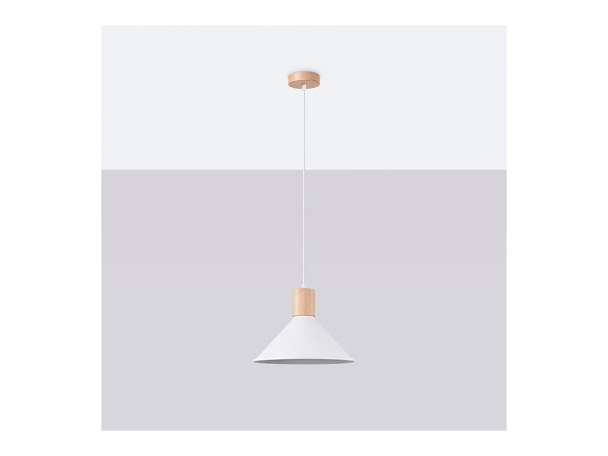 Pendelleuchten Jaga Skandinavisch Aus  Stahl - 1 Lichtquellen - L.30 X H. Cm - Weiß