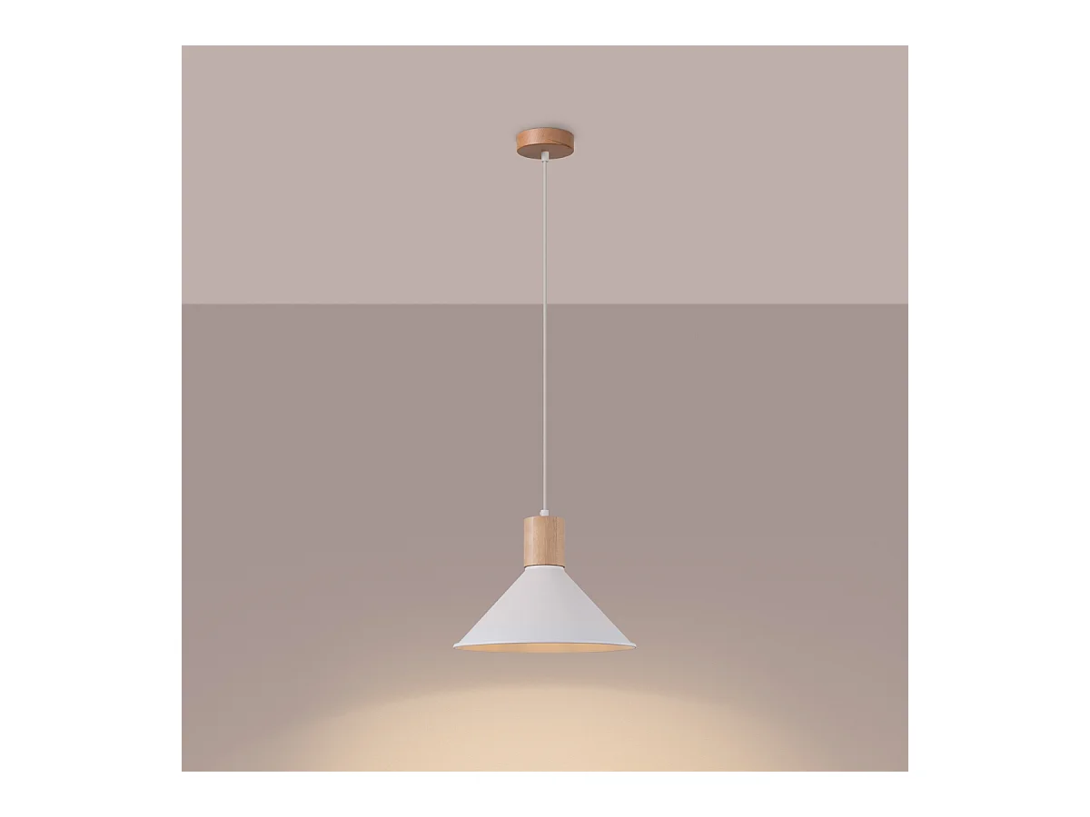 Pendelleuchten Jaga Skandinavisch Aus  Stahl - 1 Lichtquellen - L.30 X H. Cm - Weiß