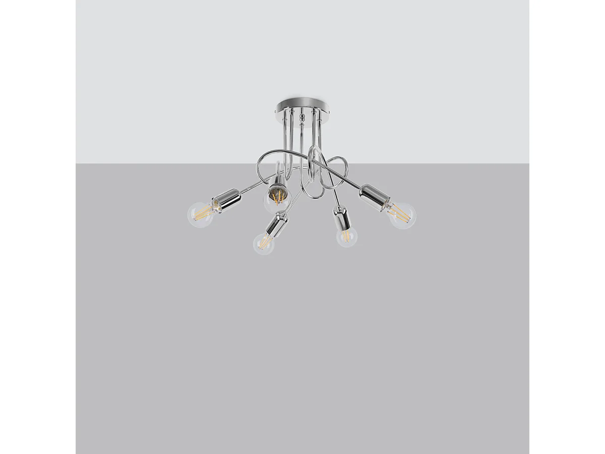 Żyrandol SUPEŁ 5 chrom