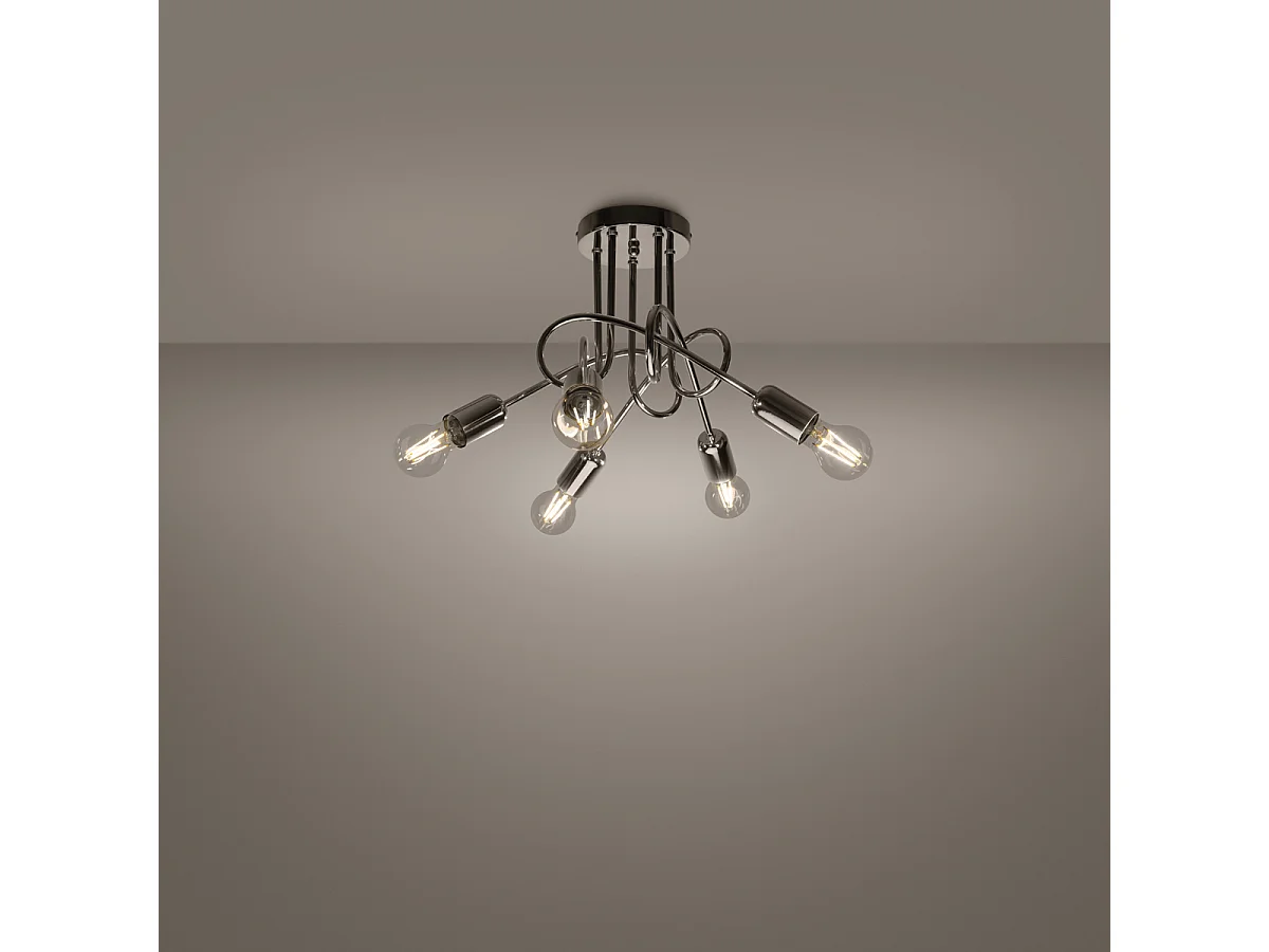 Żyrandol SUPEŁ 5 chrom