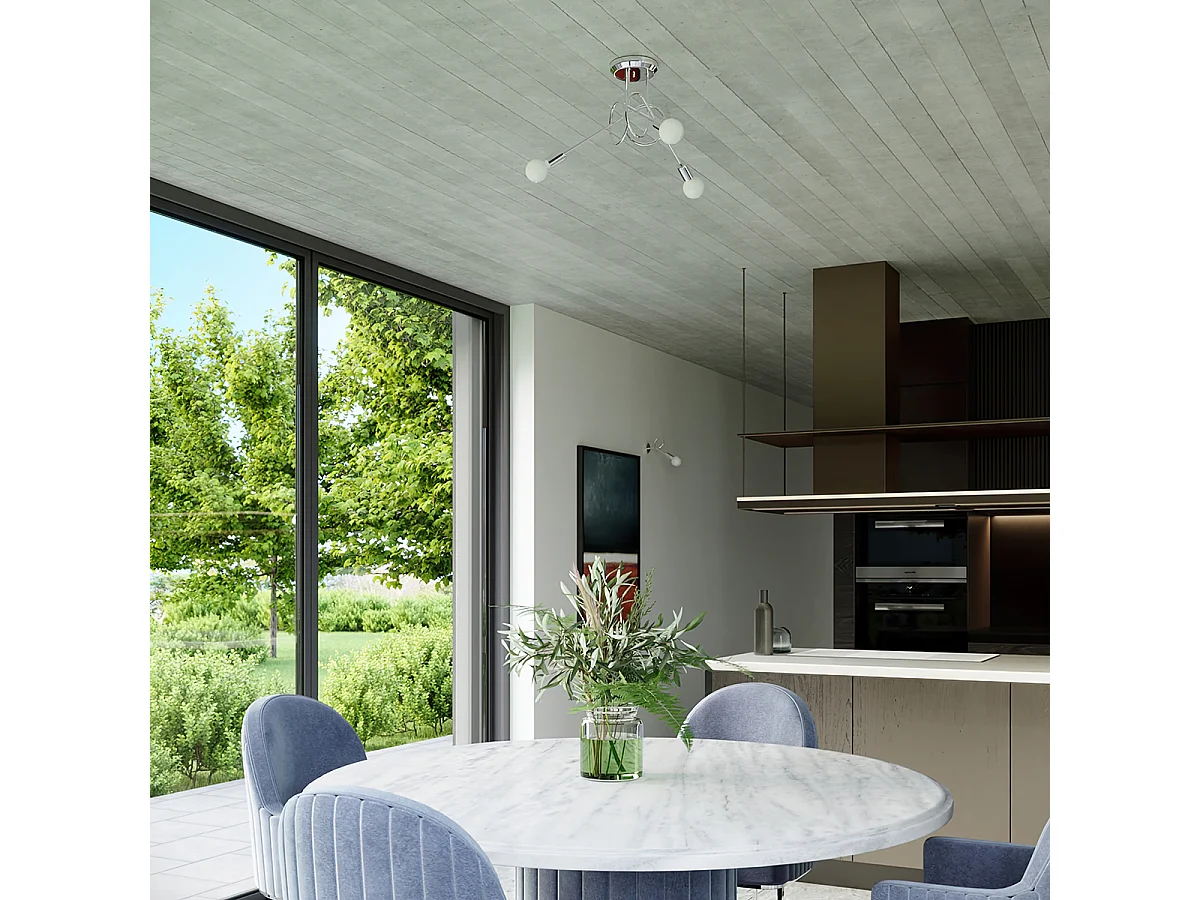 Żyrandol SUPEŁ 5 chrom