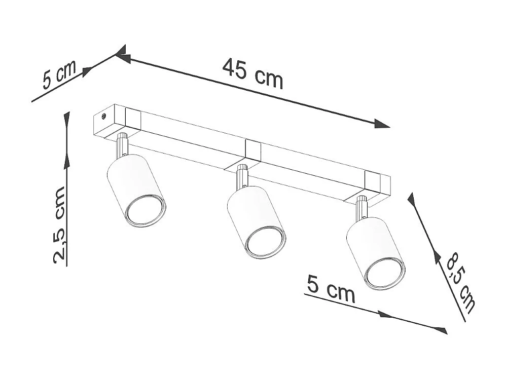 Lámparas De Techo Fager Escandinavo De Acero/Madera Natural - 3 Fuentes Luminosas - L.54 X A.17,2 Cm - Negro/Madera Natural