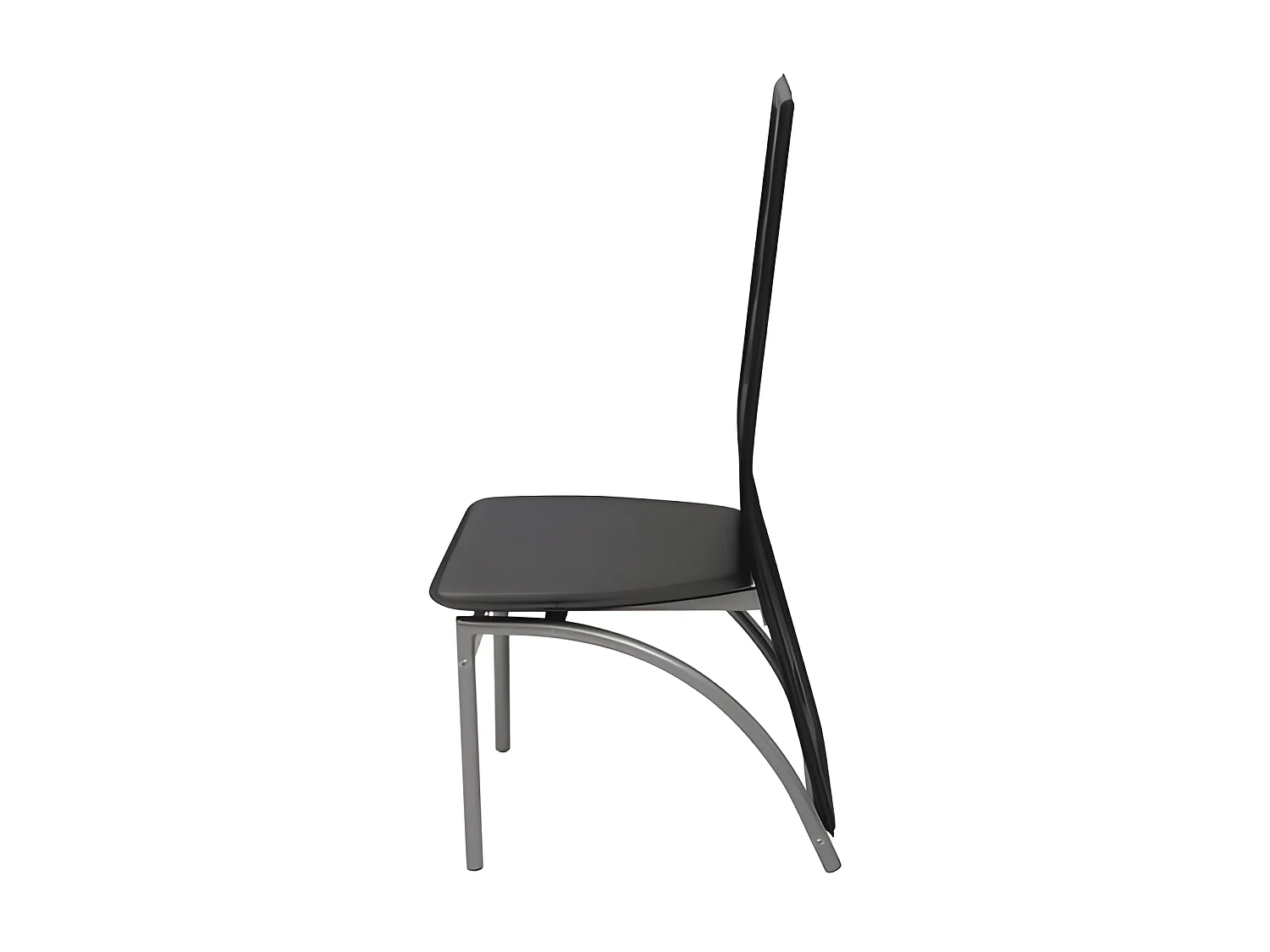 Lot de 2 chaises de salle à manger cuisine moderne et confortable en synthétique noir CDS020825
