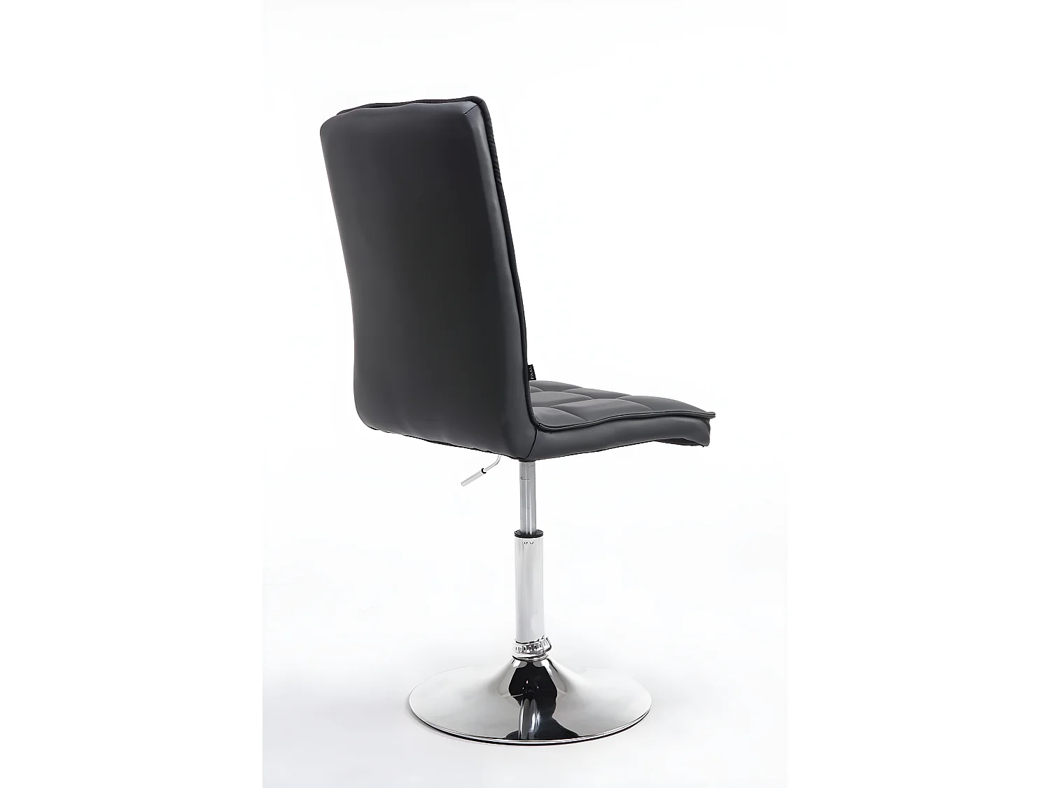 Lot de 2 chaises de salle à manger hauteur réglable en synthétique noir CDS10060