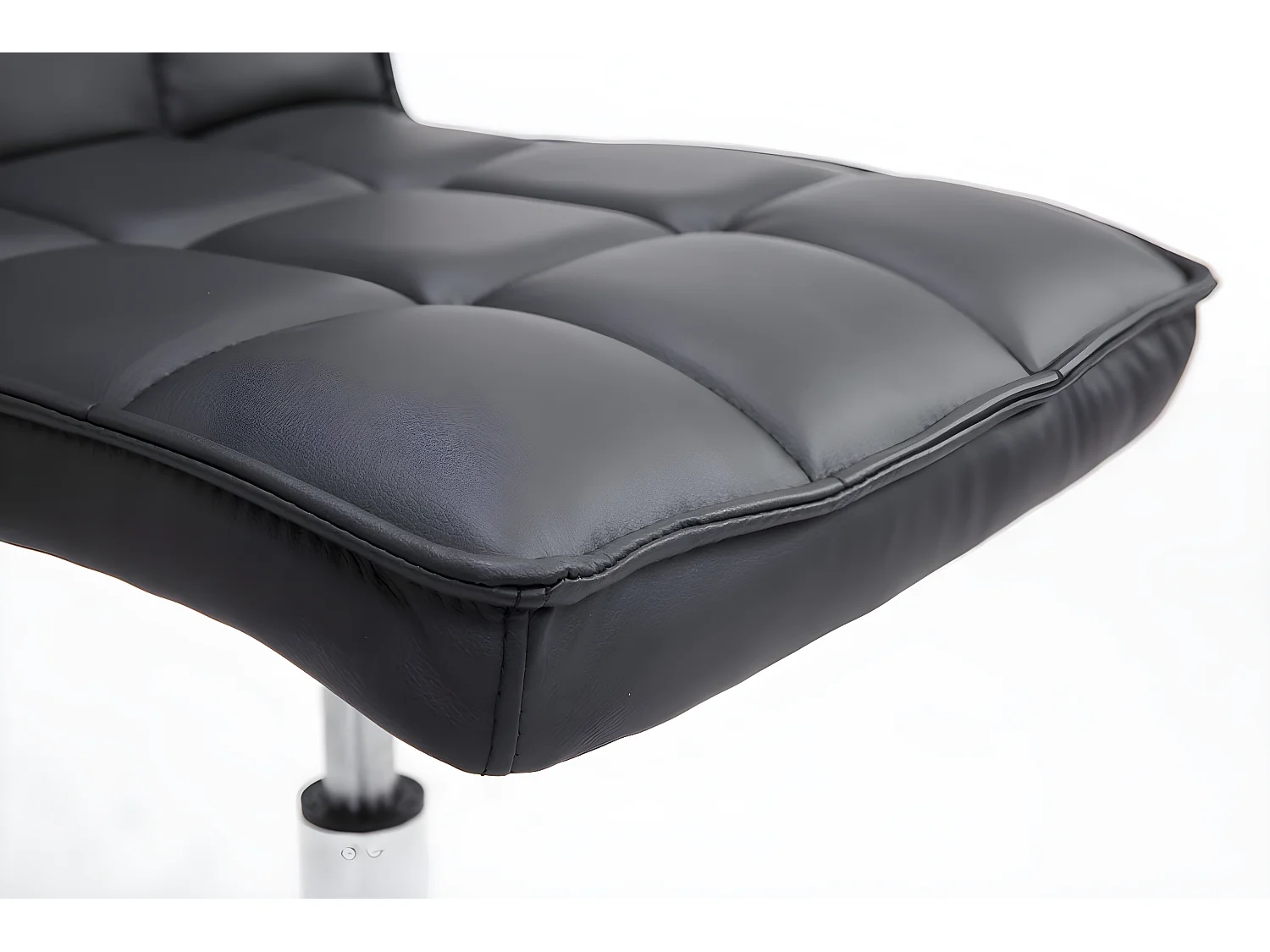 Lot de 2 chaises de salle à manger hauteur réglable en synthétique noir CDS10060