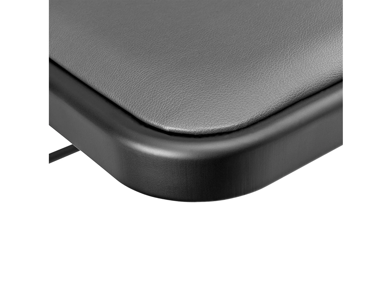 Lot de 6 chaises de bureau conférence visiteur pliable en synthétique gris et métal noir 03_0005806