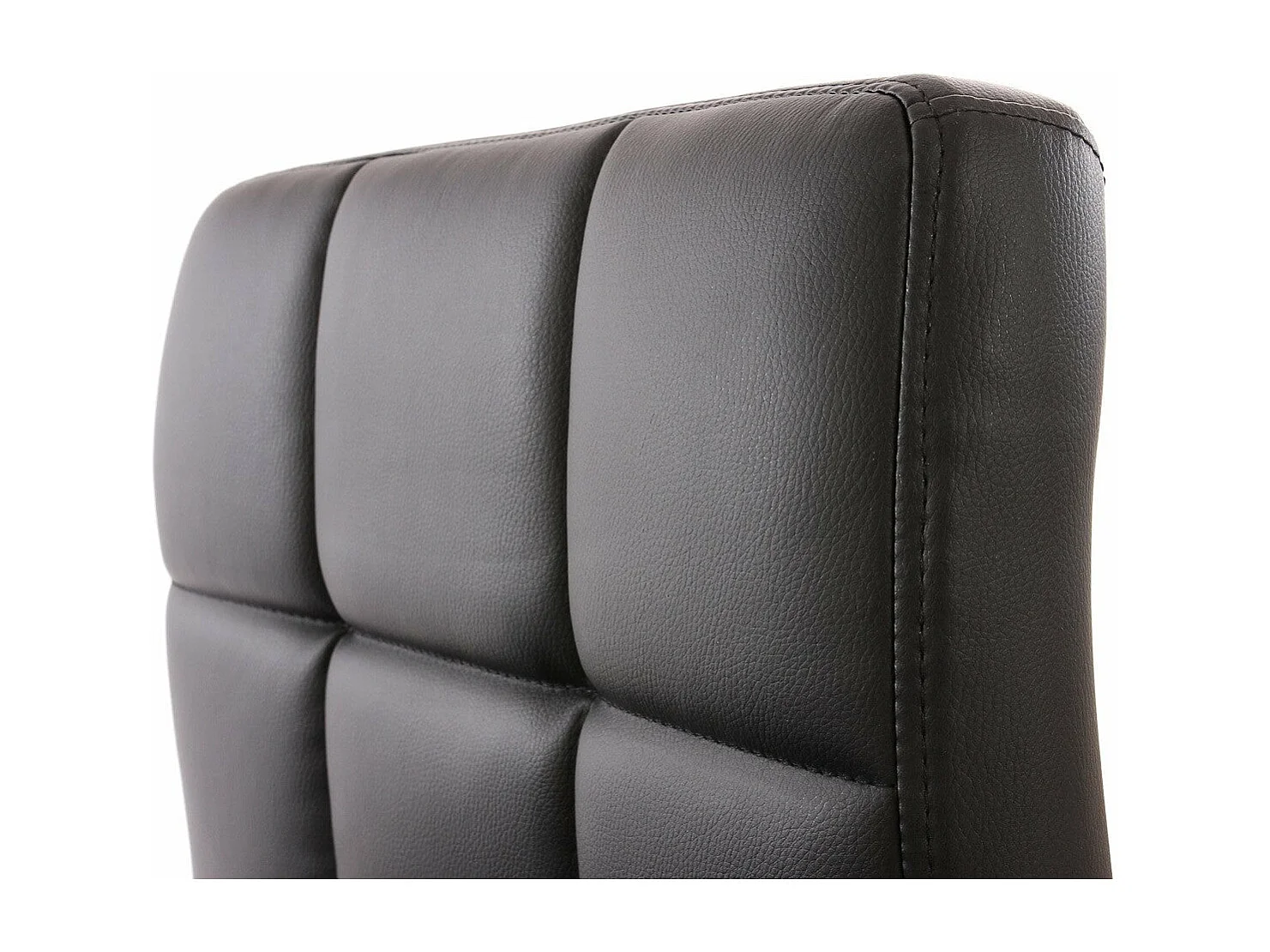 Lot de 2 chaises fauteuils de salle à manger en synthétique noir CDS04068