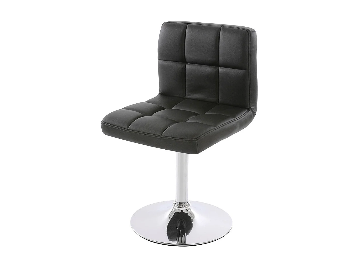 Lot de 2 chaises fauteuils de salle à manger en synthétique noir CDS04068