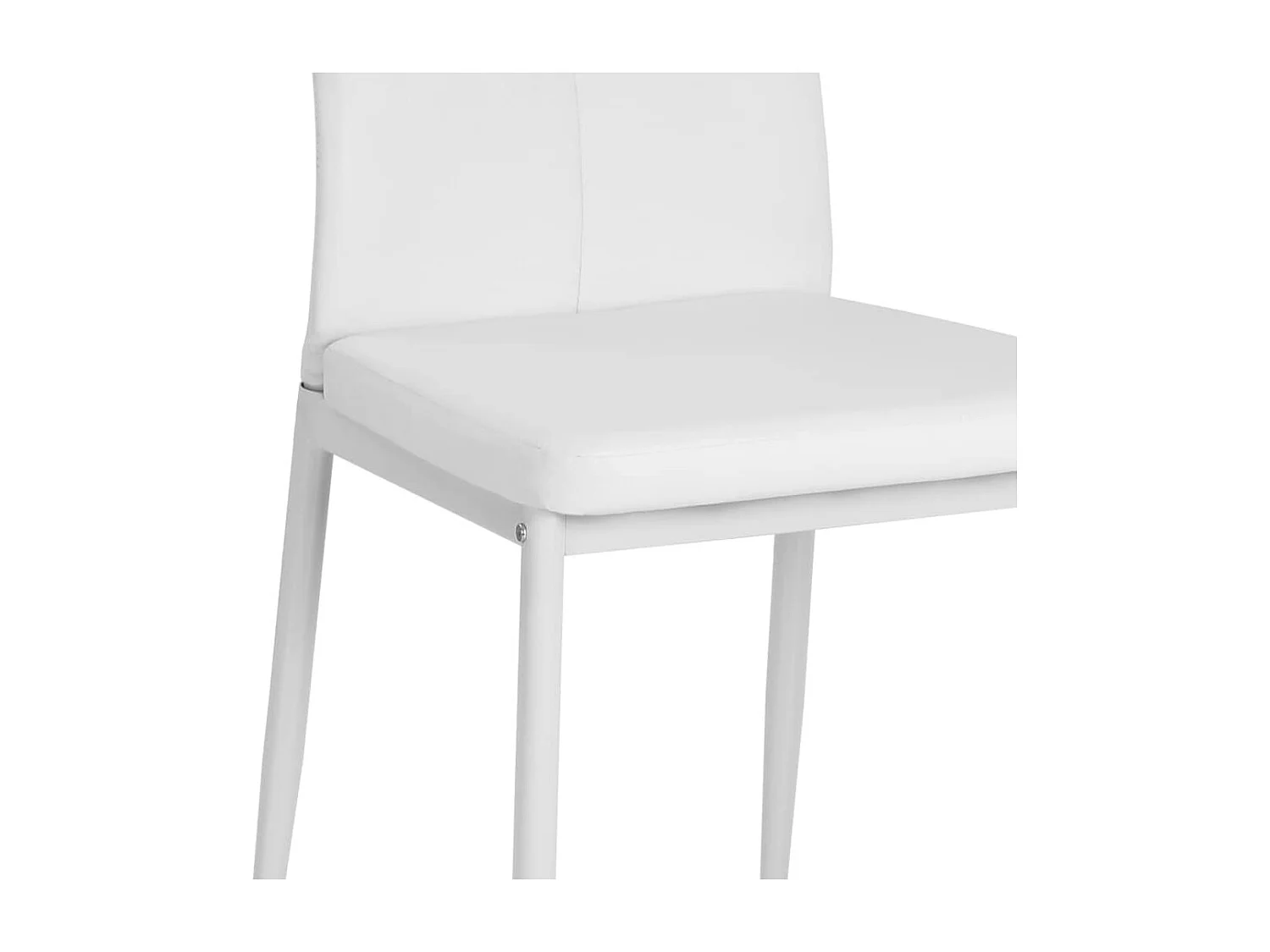 Conjunto de 4 sillas de comedor sintético blanco CDS021252