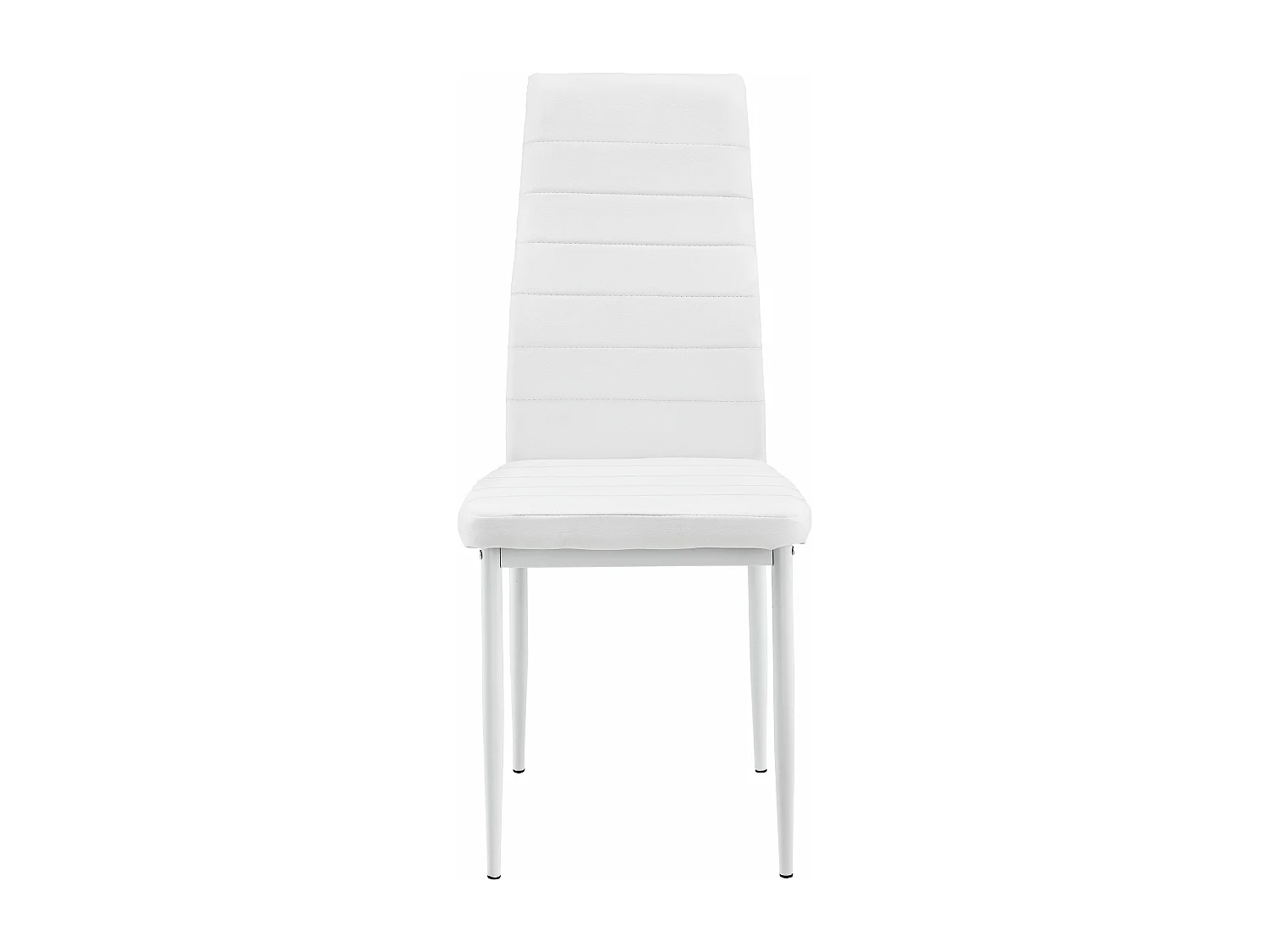 6 x Chaises de salle à manger blanc avec rembourrage cuir synthétique 03_0000285