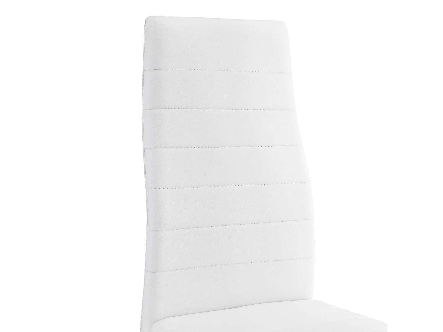 6 x Chaises de salle à manger blanc avec rembourrage cuir synthétique 03_0000285