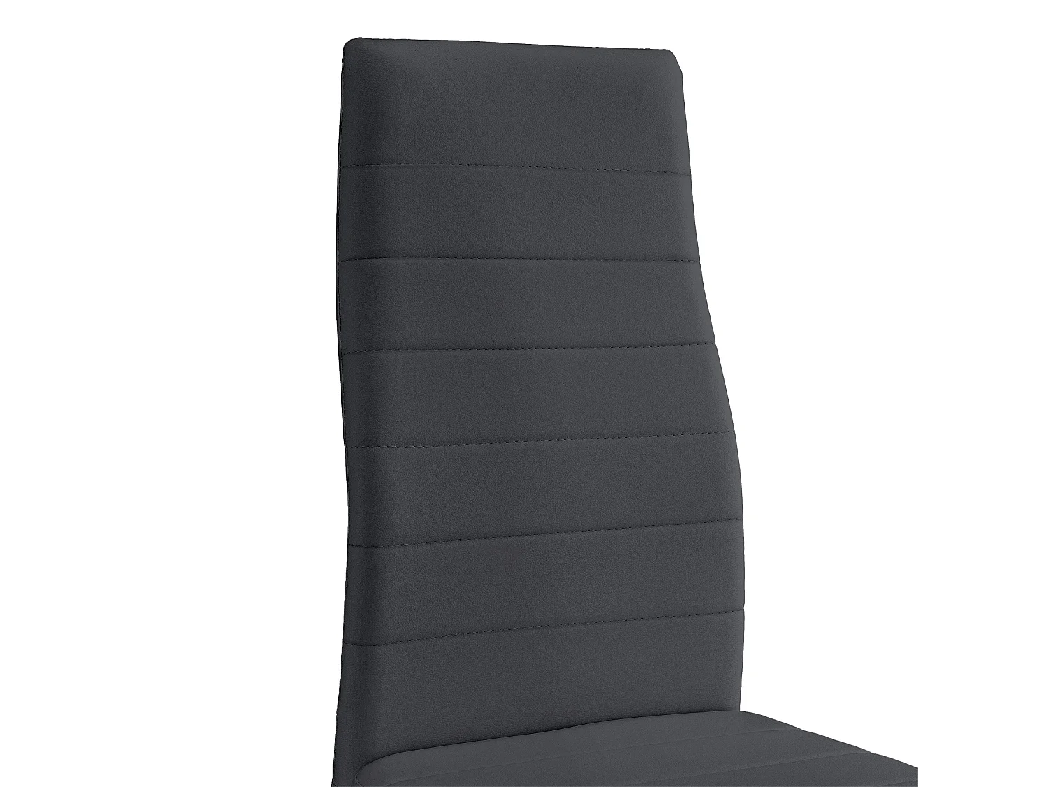 6 x Chaises de salle à manger gris foncé avec rembourrage cuir synthétique 03_0000286