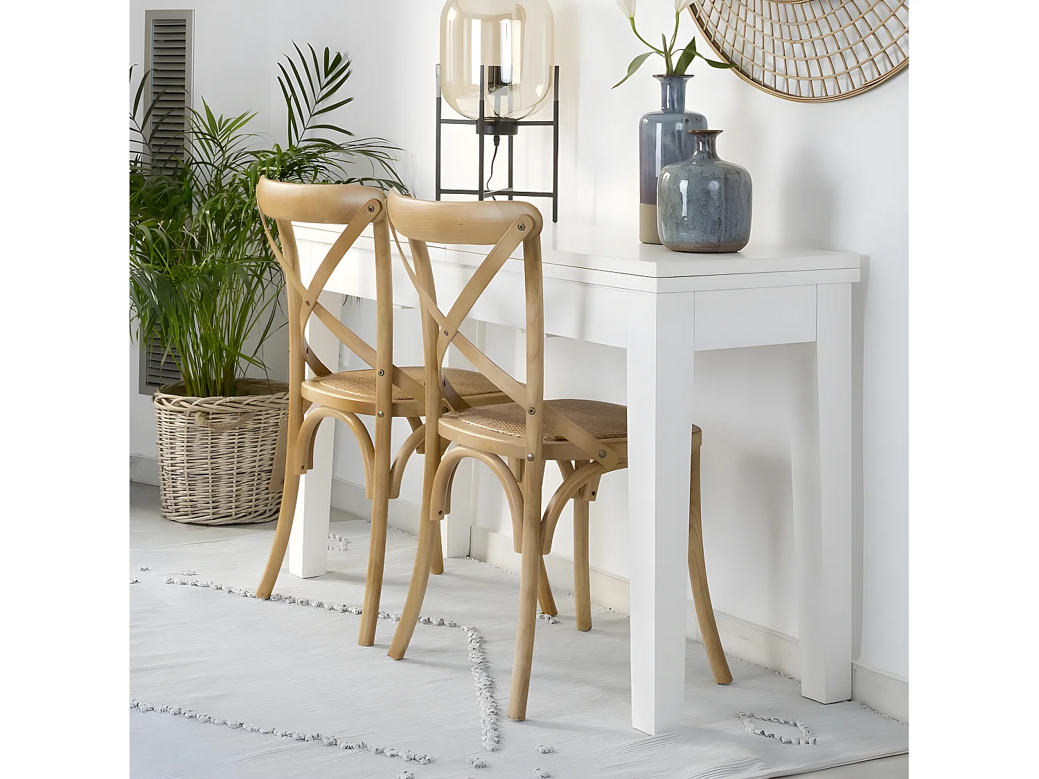 Chaise bois orme naturel 46x87