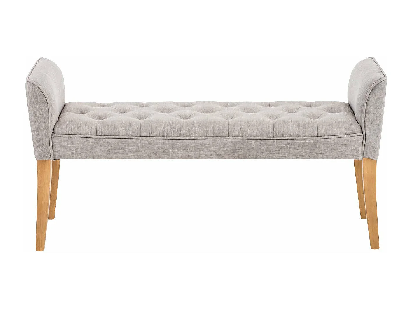 Banc banquette capitonné en bois marron 133 x 43 x 64 cm BAN10003