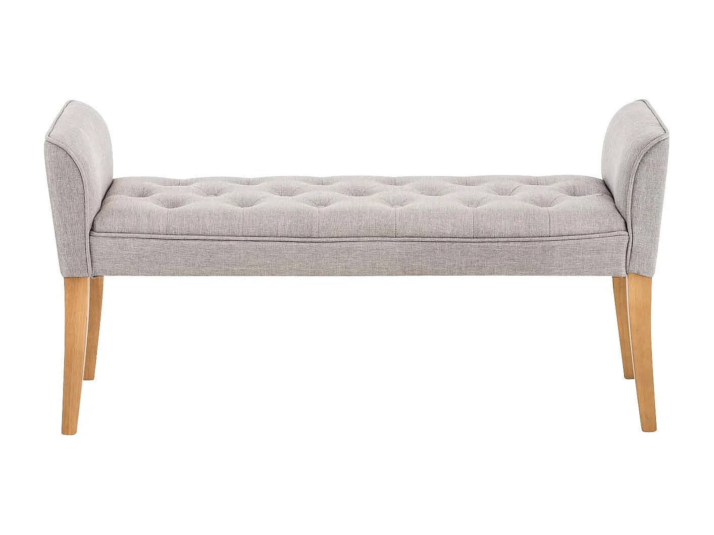 Banc banquette capitonné en bois marron 133 x 43 x 64 cm BAN10003