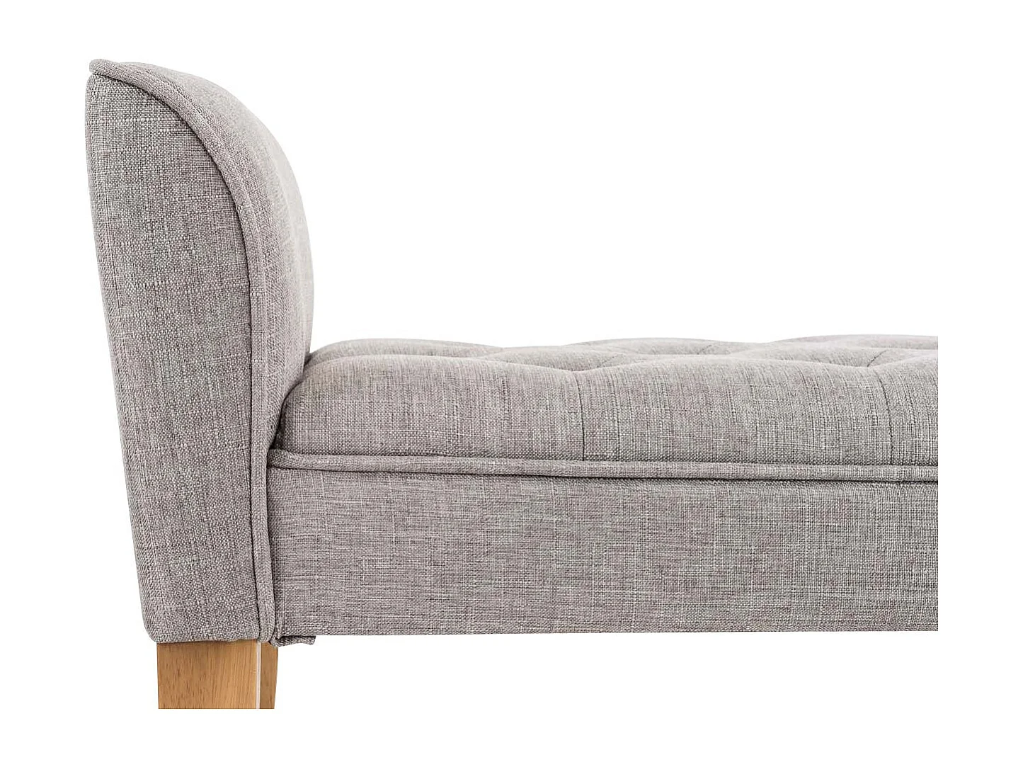 Banc banquette capitonné en bois marron 133 x 43 x 64 cm BAN10003