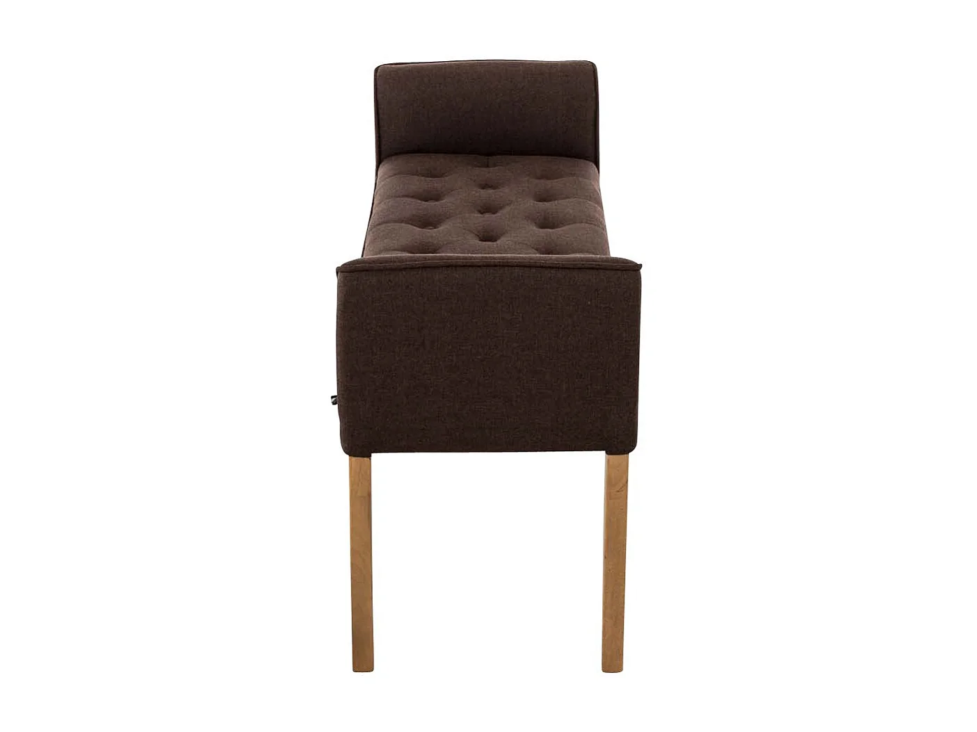 Banc banquette capitonné en bois marron 133 x 43 x 64 cm BAN10004