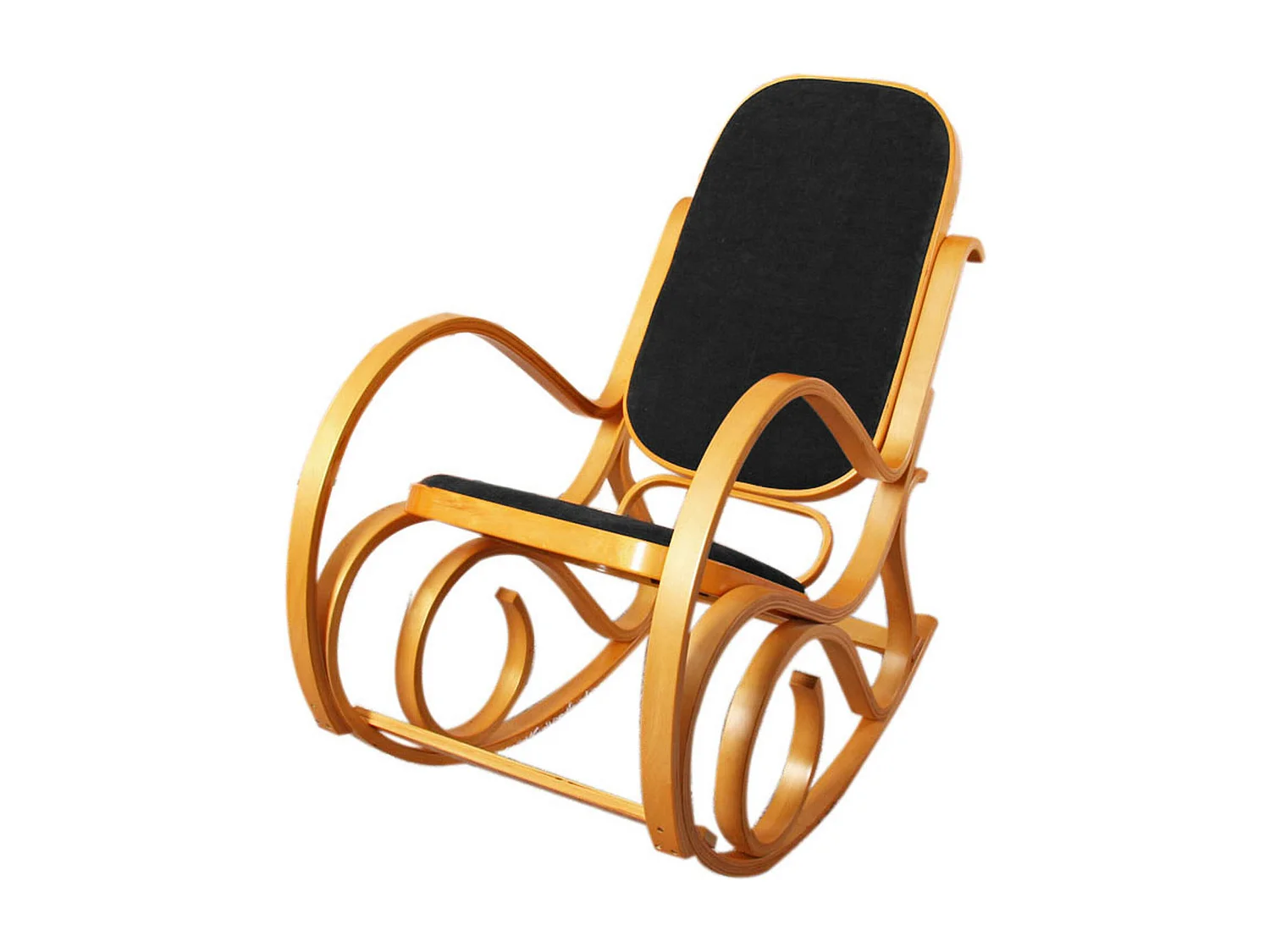 Fauteuil à bascule rocking beige 55 x 96 x 90 cm FAB04044