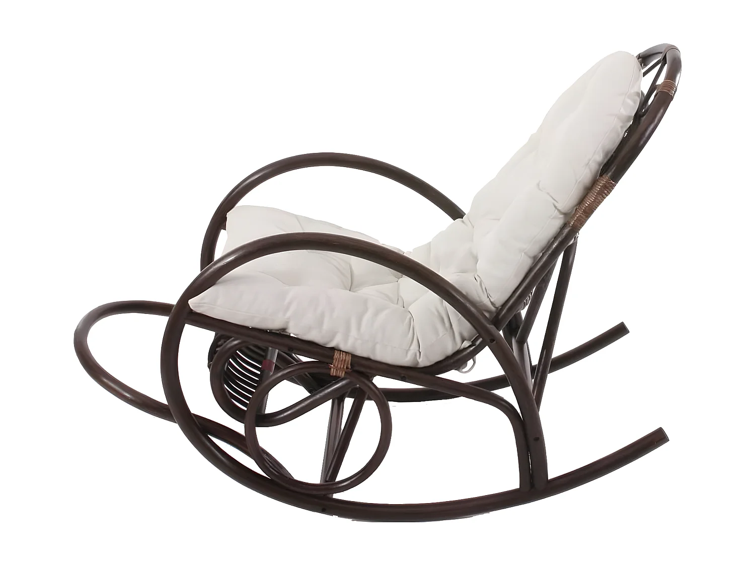 Fauteuil chaise à bascule blanche 58 x 139 x 110 cm 04_0002050