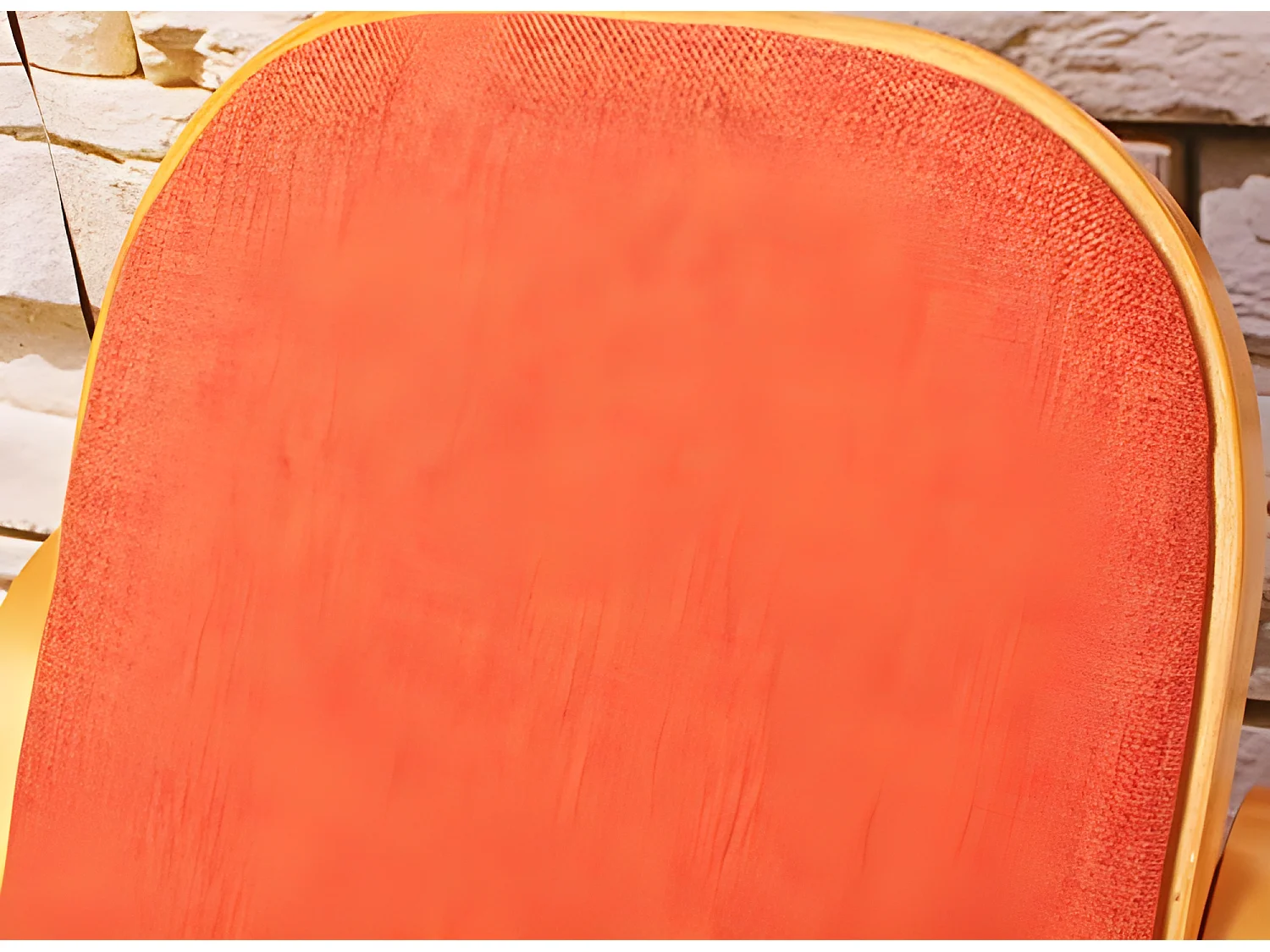 Fauteuil à bascule rocking bois marron 55 x 96 x 90 cm FAB04007