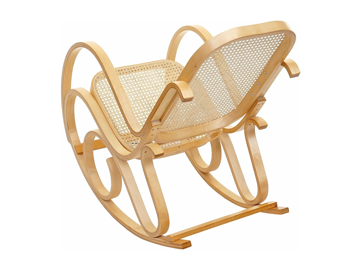 Fauteuil à bascule rocking beige 55 x 96 x 90 cm FAB04022