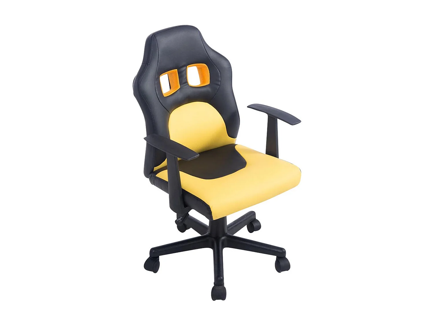 Fauteuil chaise de bureau jaune 56 x 59 x 93 cm BUR10188