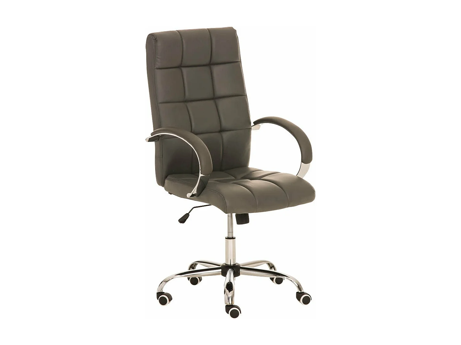 Fauteuil de bureau à cuir grise 51 x 54 x 115 cm BUR10014