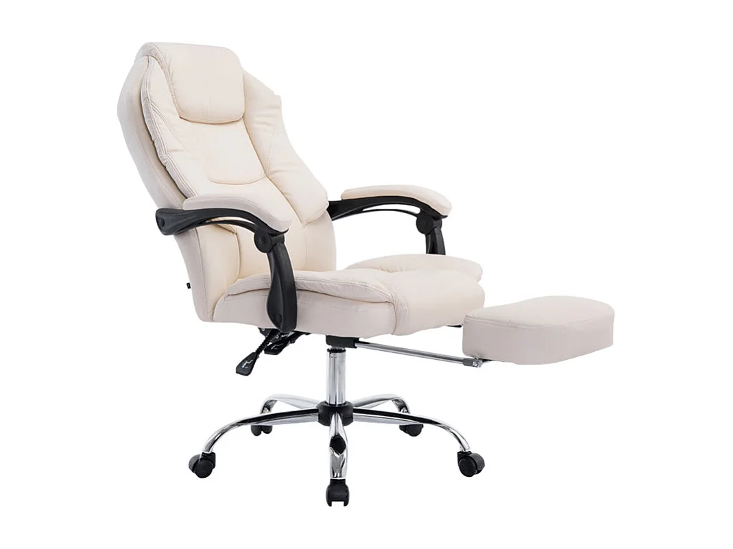 Fauteuil de bureau ergonomique crème 67 x 64 x 124 cm BUR10377
