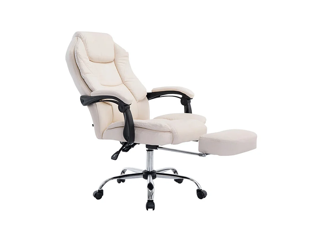 Fauteuil de bureau ergonomique crème 67 x 64 x 124 cm BUR10377