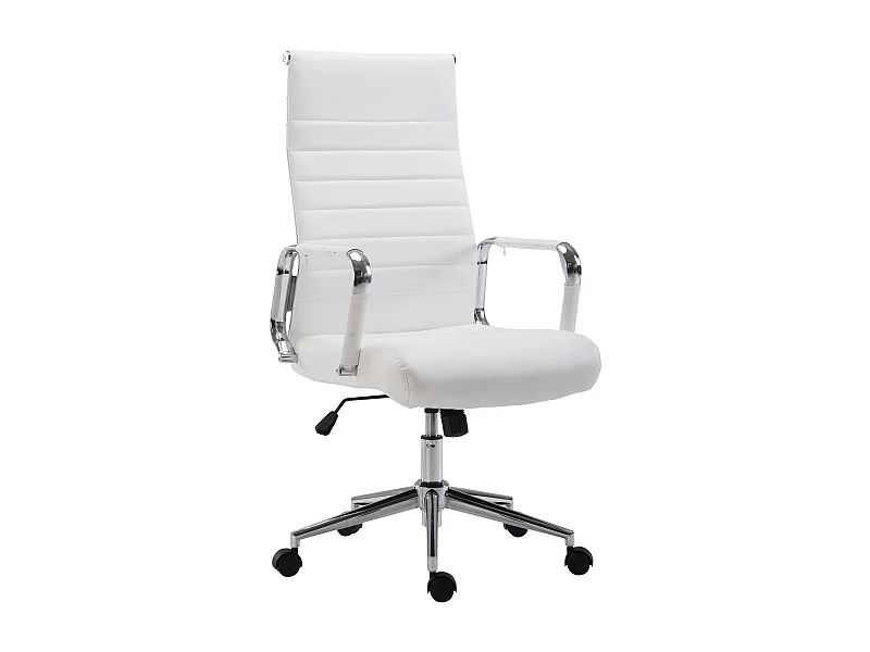 Fauteuil de bureau en blanche 58 x 66 x 115 cm BUR10240